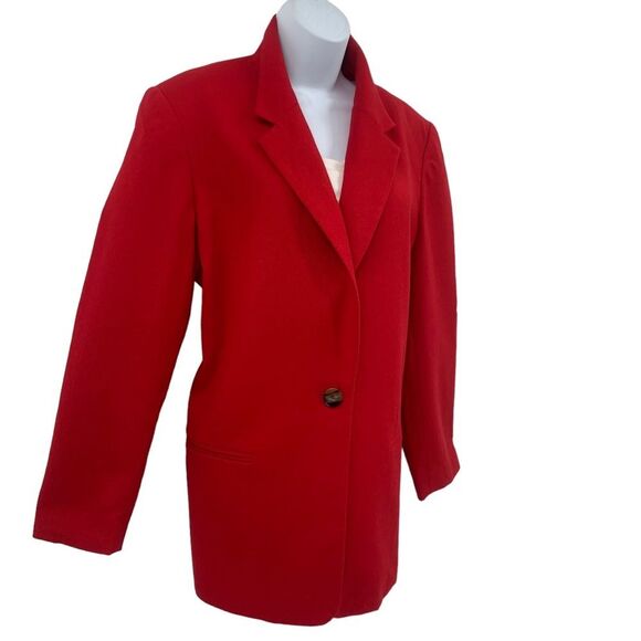 Sag Harbour 100% Wool Red Classic Blazer - Picture 2 of 12